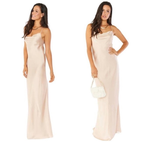 Show Me Your MuMu Dresses & Skirts - Show Me Your Mumu Tuscany Maxi Slip Dress  in Champagne